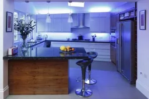 Bucătărie într-o fotografie casa din lemn, diferite stiluri