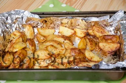 Burgonya, sült fokhagymával és mustárral - lépésről lépésre recept képpel, főzelékek