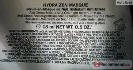 Éjszakai maszk Lancome hydra zen stresszoldó hidratáló éjszakán szérum-in-maszk -