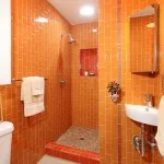 Orange fürdőszoba lehetséges stílusok és anyagok befejező