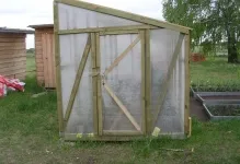 Lean-to üvegházhatású polikarbonát Gable a kezüket, nyeregtetős, tető rajzok, keret