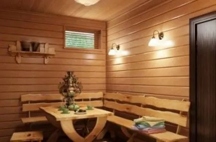 Saună finlandeză fotografie interior