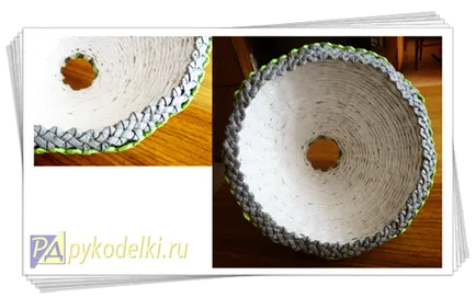 Wicker абажур от вестникарски тръби