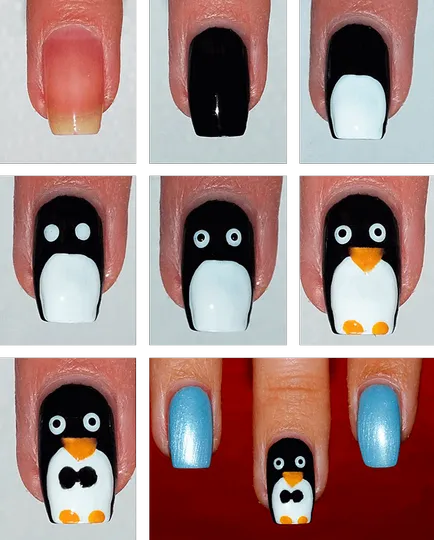 Penguin pe unghii