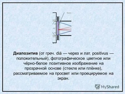 Представяне на проектор - оптичен уред за получаване на