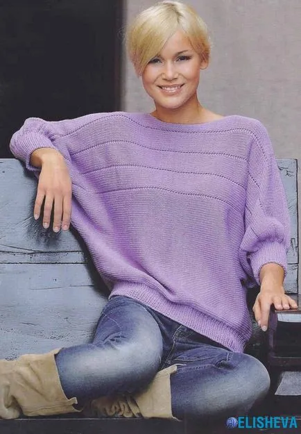 Pulover cu mâneci de liliac - liliac moale tricotat blog-