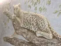 Панелите облекчаване на мазилка леопардов