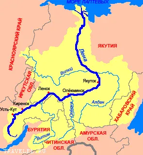 Lena River, geografia mea