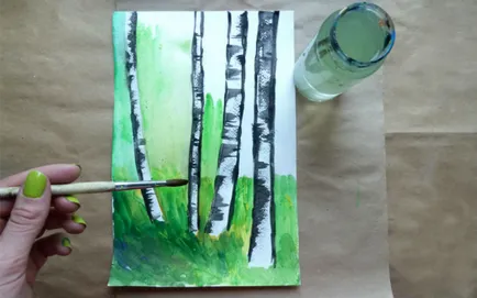 Rajzolj egy nyírfa ligetben