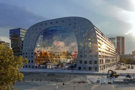 Картината на тавана markthal покрит пазар проекти в Холандия