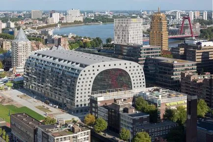 Картината на тавана markthal покрит пазар проекти в Холандия