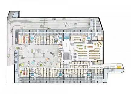 Картината на тавана markthal покрит пазар проекти в Холандия