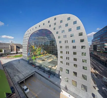 Картината на тавана markthal покрит пазар проекти в Холандия