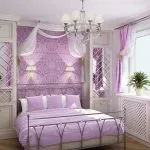 interior Dormitor în stil de Provence cu mâinile lor (50) mobilier Provins într-o casă din lemn, pat și
