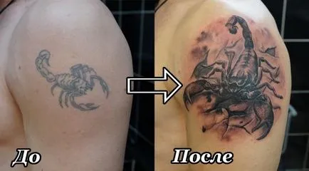 Javítás tetoválás és a tetoválás átfedés (cover-up) szakmailag akademiitatu