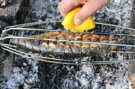 Makréla a grill recept egy fotó