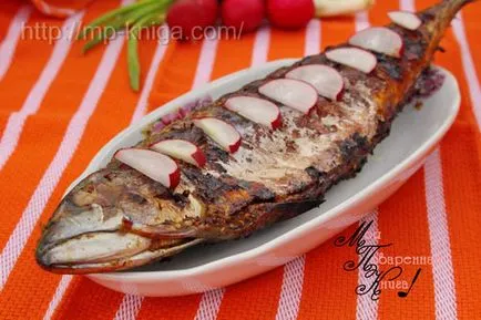 Makréla a grill recept egy fotó