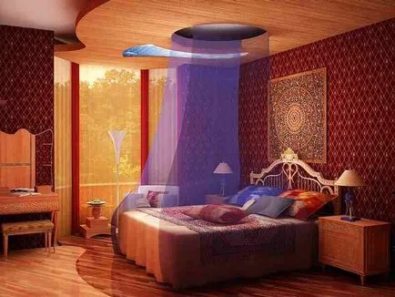 A hálószoba az indiai stílusú - a kényelmes ház