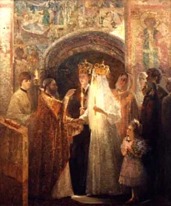 Udvarlás és esküvő ortodoxia