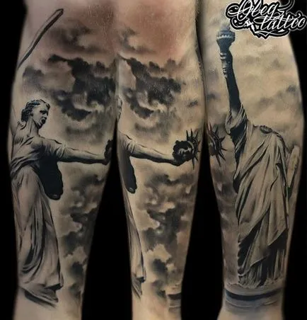 Tatuaj Statuia Libertății, selectați un stil și admira fotografii