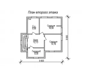 Проекти типови на домове на дървен материал от 8000 рубли, proproekt