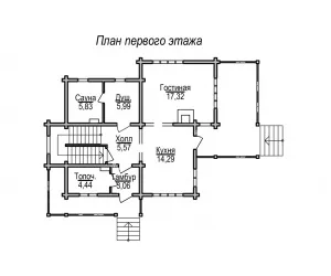 Проекти типови на домове на дървен материал от 8000 рубли, proproekt