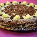 Cake ostya sütemény sűrített tejjel recept egy fotó