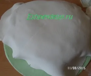 Cake szívében öntött - a recept egy fotó