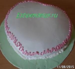 Cake szívében öntött - a recept egy fotó