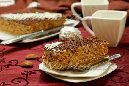 Cake ostya sütemény sűrített tejjel recept egy fotó