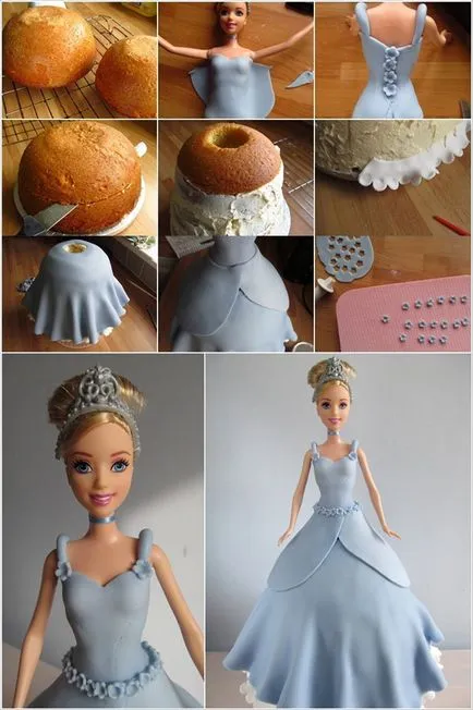 Barbie torta saját kezével részletes mesterkurzus