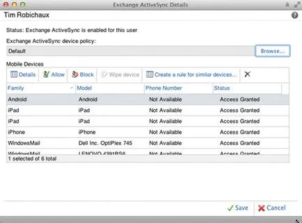 Dispozitivele de control al accesului la Exchange ActiveSync, Windows IT Pro