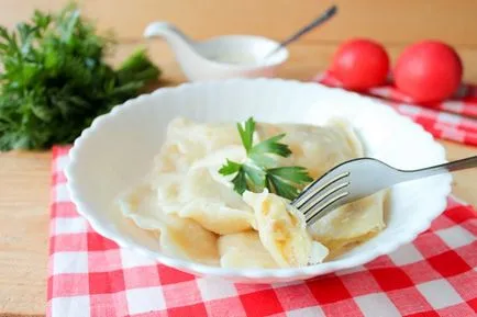 Gombóc burgonyával és darált choux tészta recept egy fotó