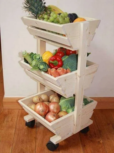 Depozitarea de legume în condiții de bucătărie potrivite și containere