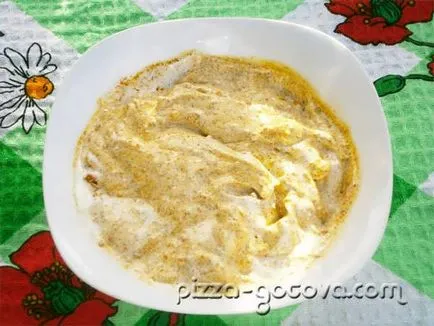 Sült csirke almával a sütőben - a recept egy fotó