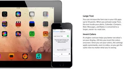 Ios 7 инструкции за това как да направите текста по-лесно да се чете на вашия IPAD и iphone