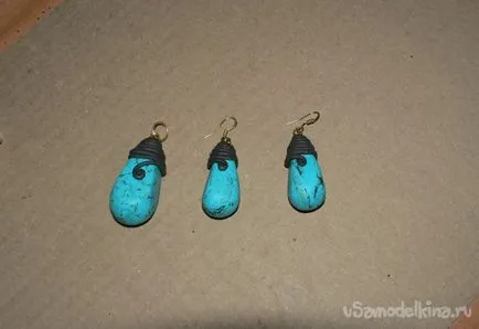 Имитация на Turquoise от полимер глина и бижута от нея