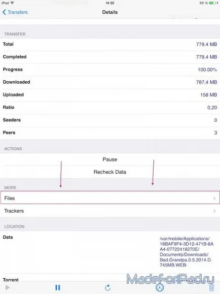 Descărcarea torenți la iPad fără jailbreak! Itransmission, toate pentru iPad