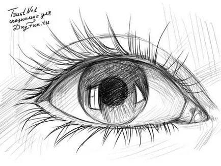 Hogyan kell felhívni a szem ceruza egy könnycsepp szakaszokban - például egy ceruza felhívni szeme fokozatosan