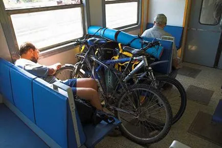 Cum de a transporta o bicicletă pe tren, velosreda