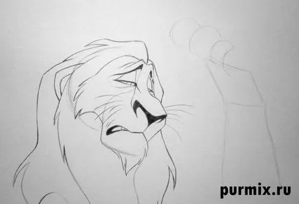 Как да нарисувате Белег от Цар Лъв с молив върху хартия