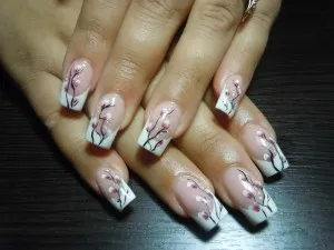 Nail Design цветя лалета, вишнев цвят, макове, всеки орган,