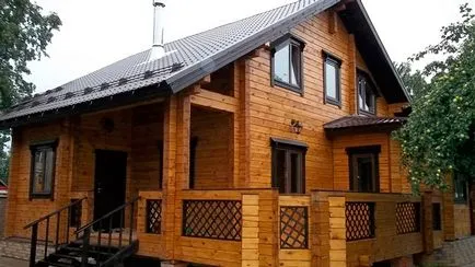 Къщи от профилирани дървен материал 200x200 до ключ