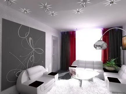 Дизайнът на тесен дневната, една малка стая, снимка, дизайн, интериор, декор, четири стени - блог за
