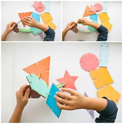 Hogyan, hogy a gyermekek tervezője a táblán a kezét, lépésről lépésre fotókkal