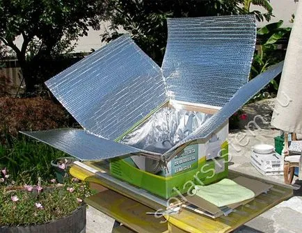 Hogyan készítsünk egy napenergia sütő ki kartondobozok 1