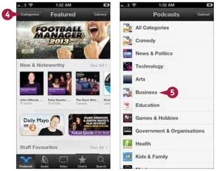 La fel ca în iPhone 5 și ajustați podcast-uri de ascultare iTunes U - iPhone - iPad