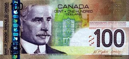 A kanadai dollár CAD érmék és bankjegyek
