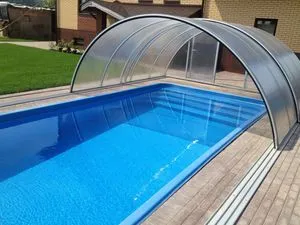 Piscină acoperită pe o reședință de vară foto și diferențele piscine modele