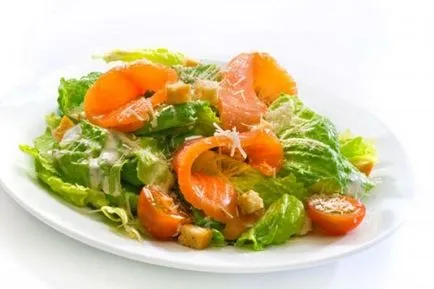 Könnyű és finom receptek 6 saláta lazac